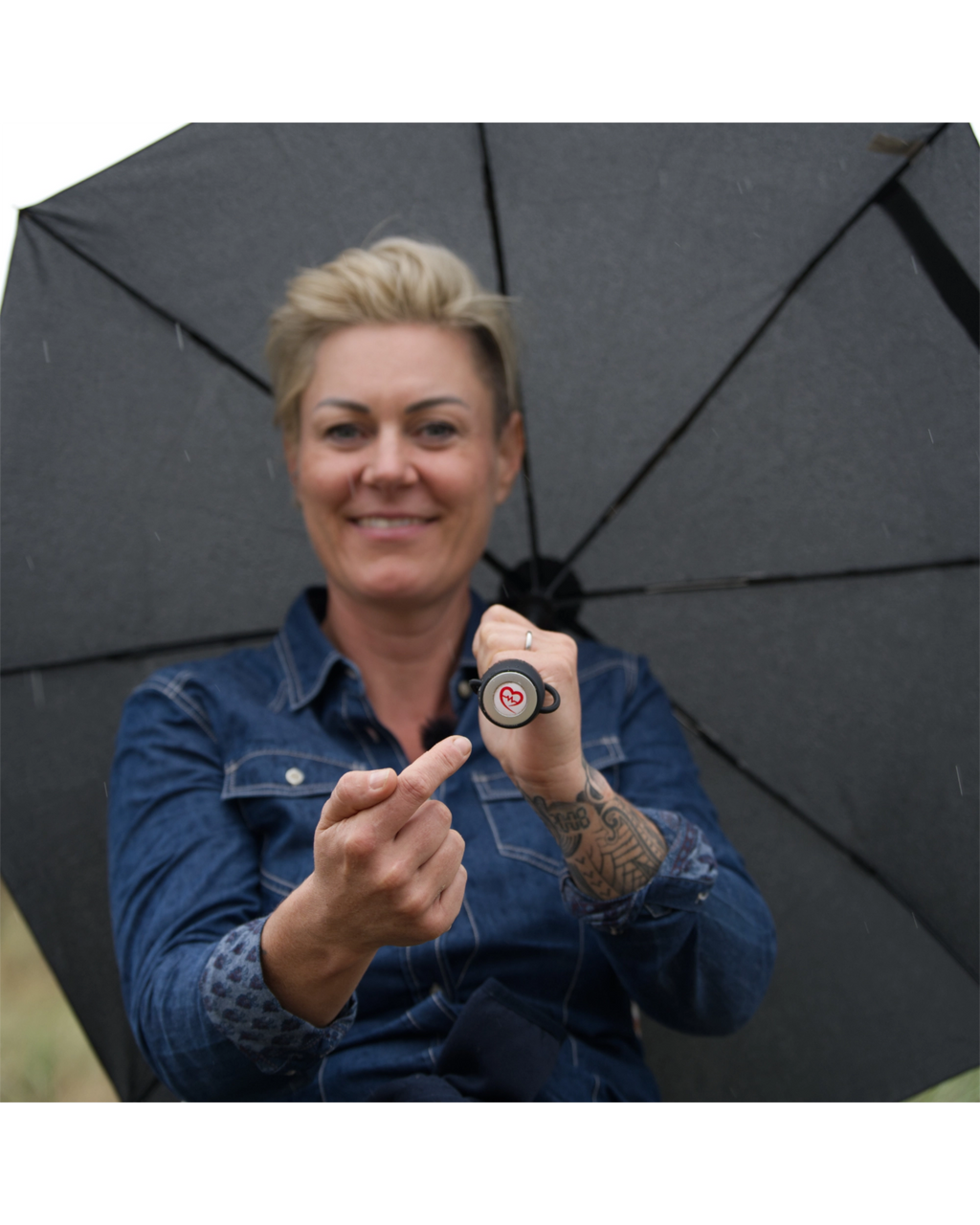Regenschirm "Lebe jetzt"
