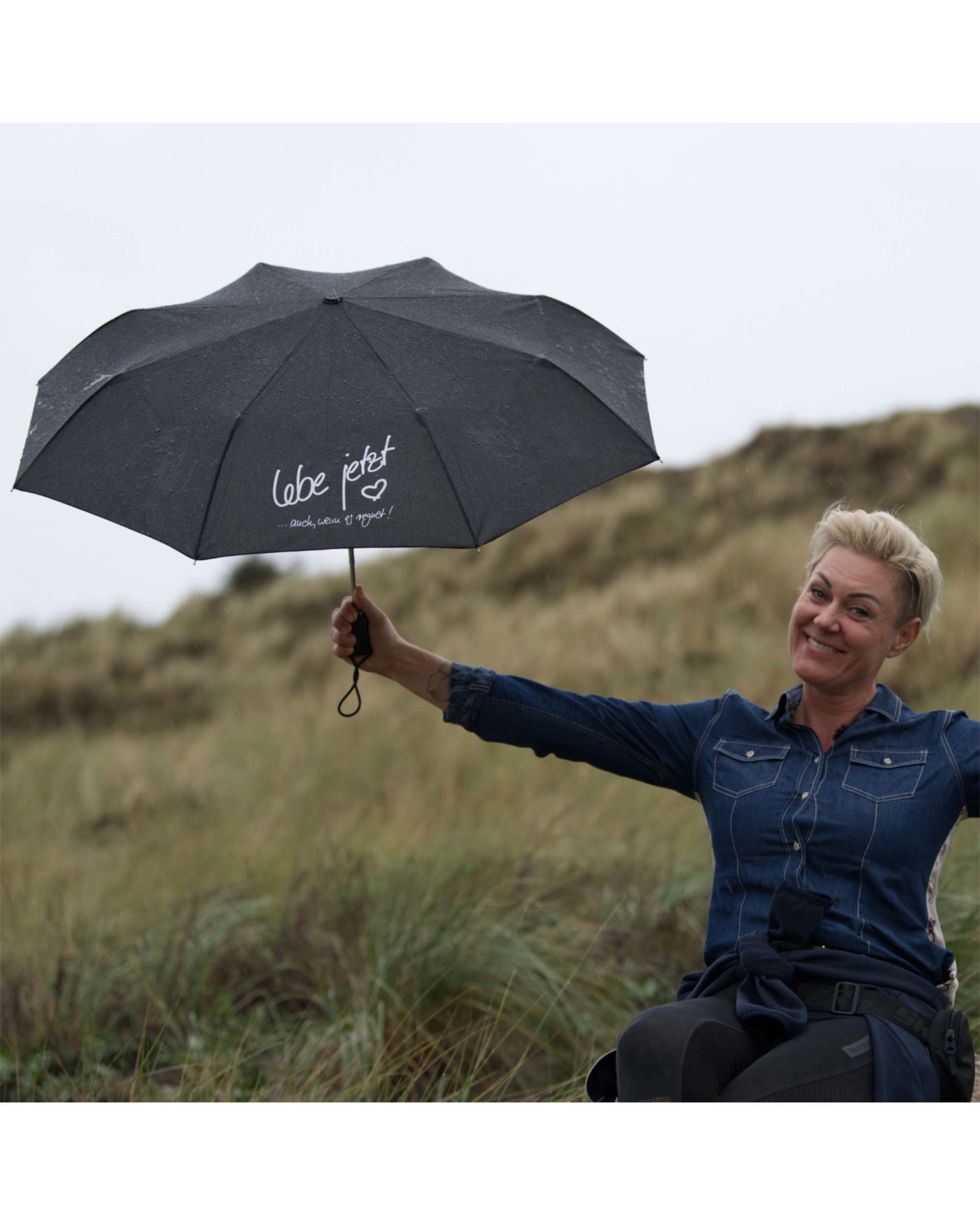Regenschirm "Lebe jetzt"